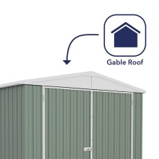 10x15 Mercia Absco Workshop in Pale Eucalyptus - apex roof provides extra internal height