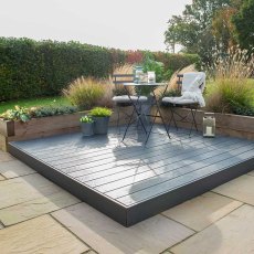 Forest Ecodek Composite Deck Kit in Grey - 2.4m x 2.4m - insitu