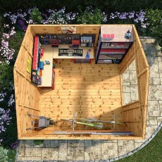 10x10 Mercia Premium Shiplap Apex Workshop - showing capacity for this shed