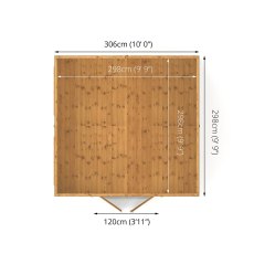 10x10 Mercia Premium Shiplap Apex Workshop - floor plan