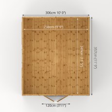 12x10 Mercia  Mercia Premium Shiplap Apex Workshop - footprint