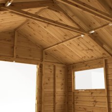 12x10 Mercia  Mercia Premium Shiplap Apex Workshop - roof trusses with metal supports