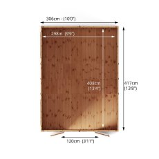 14x10 Mercia  Mercia Premium Shiplap Apex Workshop - Footprint