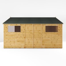 14x10 Mercia  Mercia Premium Shiplap Apex Workshop - isolated side view