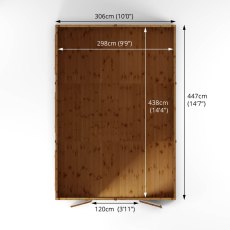 15x10 Mercia  Mercia Premium Shiplap Apex Workshop - footprint