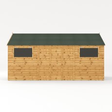 16x10 Mercia Premium Shiplap Apex Workshop - isolated side view