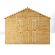 18x10 Mercia Premium Shiplap Apex Workshop - isolated front view