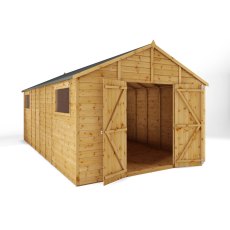18x10 Mercia Premium Shiplap Apex Workshop - isolated angle view
