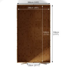 18x10 Mercia Premium Shiplap Apex Workshop - footprint