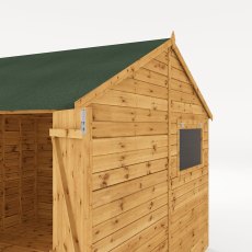 10x10 Mercia Premium Shiplap Reverse Apex Workshop - side elevation