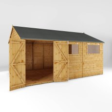 15x10 Mercia  Mercia Premium Shiplap Reverse Apex Workshop - isolated angle view