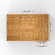 16x10 Mercia Premium Shiplap Reverse Apex Workshop - floor plan