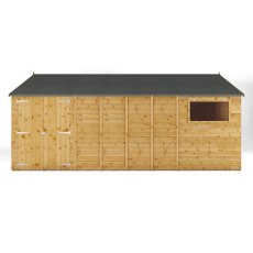 18x10 Mercia Premium Shiplap Reverse  Apex Workshop - isolated side view