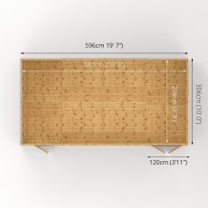 20x10 Mercia Premium Shiplap Reverse Apex Workshop - floor plan