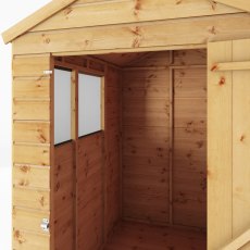 6x4 Mercia Shiplap Apex & Reverse Apex Shed - isolated  door view