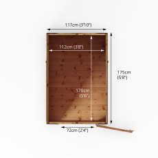 6z4 Mercia Shiplap Apex & Reverse Apex Shed - Windowless - footprint