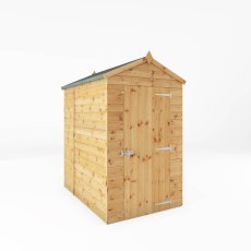6z4 Mercia Shiplap Apex & Reverse Apex Shed - Windowless - isolated angle view, doors closed