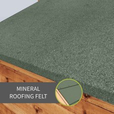 7x5 Mercia Shiplap Apex & Reverse Apex Shed - mineral roofing felt