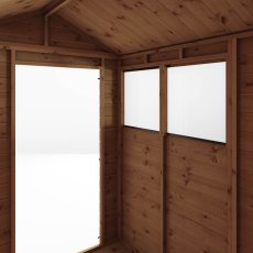 7x5 Mercia Shiplap Apex & Reverse Apex Shed - isolated internal view