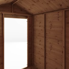 7x5 Mercia Shiplap Apex & Reverse Apex Windowless Apex Shed - Windowless - isolated internal view