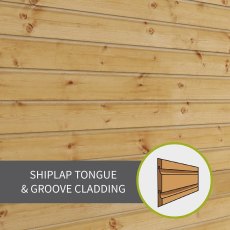 8x6 Mercia Shiplap Apex Security Shed - Cladding Material