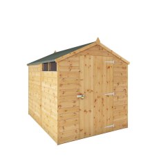 8x6 Mercia Shiplap Apex Security Shed -  Without Background, Door Closed
