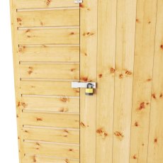 8x6 Mercia Shiplap Apex Security Shed - Close up lock