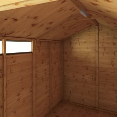 8x6 Mercia Shiplap Apex Security Shed - close up - inside