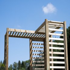 Forest Firenze Corner Garden Arbour Seat - close up of top of Arbour