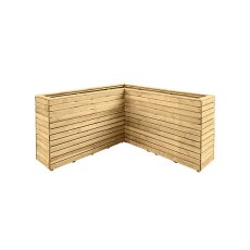 Forest Linear Corner Wooden Planter 1.6m - isolated imaged