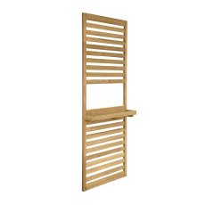 Forest Slatted Tall Wall Planter 1 Shelf - rendered image with dimensions