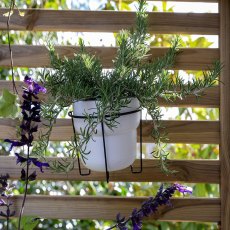 Forest Slatted Tall Wall Planter 2 Shelves - close up of slats