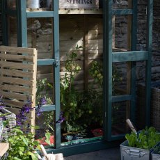 Forest Georgian Tall Wall Greenhouse with Auto Vent - close up of painted frame