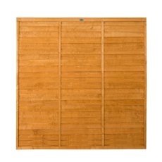 6ft High Forest Straight Edge Lap Panel - isolated front view