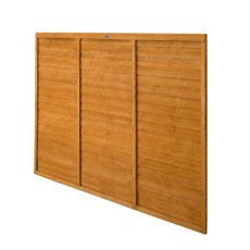 5ft High Forest Straight Edge Lap Panel - isolated angled view