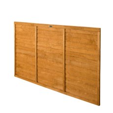 4ft High Forest Straight Edge Lap Panel - isolated angled view