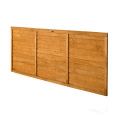3ft High Forest Straight Edge Lap Panel - isolated angled view
