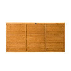 3ft High Forest Straight Edge Lap Panel - isolated front view