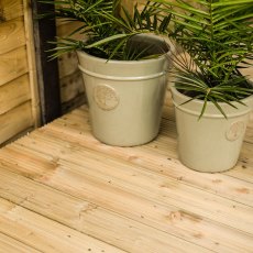 Forest Patio Deck Board - Pressure Treated 2.4m (5 Pack) - insitu with accessories