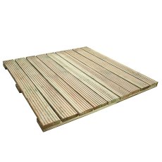 Forest Patio Deck Tile  - Pressure Treated 60cmx60cm (4 Pack)- isolated and angled view