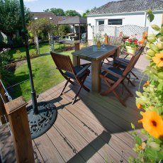 Habitat+ Composite Decking Kit in Bowness Brown 3.0mx3.0m - creating different levels