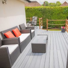 BSW Alchemy Habitat+ Composite Decking Kit in Rydal 2.4m x 2.4m - accessorised