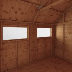 10x8 Mercia Premium Shiplap T&G Dutch Barn Shed - internal window view