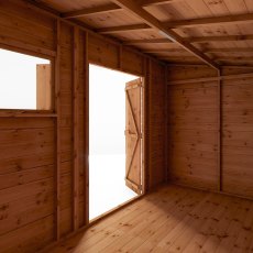 12x6 Mercia Premium Shiplap T&G Pent Shed - Interior Door View