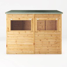 8x4 Mercia Premium Shiplap Pent Shed - isolated side view