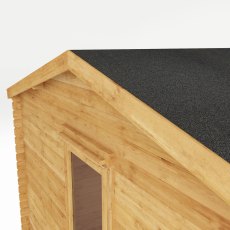 5m X 4m Mercia Home Office Elite Log Cabin (34mm To 44mm Logs) - isolated roof view