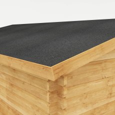 5m x 4m Home Office Director Log Cabin (28mm To 44mm Logs) - isolated roof view