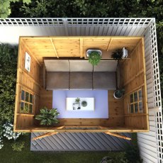 8x6 Mercia Clover Summerhouse - in situ, top view