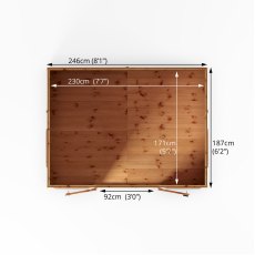 8x6 Mercia Clover Summerhouse - footprint