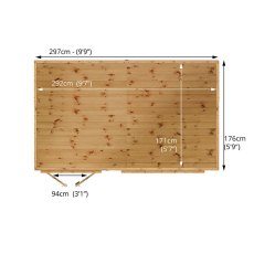10 x 6 (2.47m x 2.33m) Mercia Maine Summerhouse - Footprint